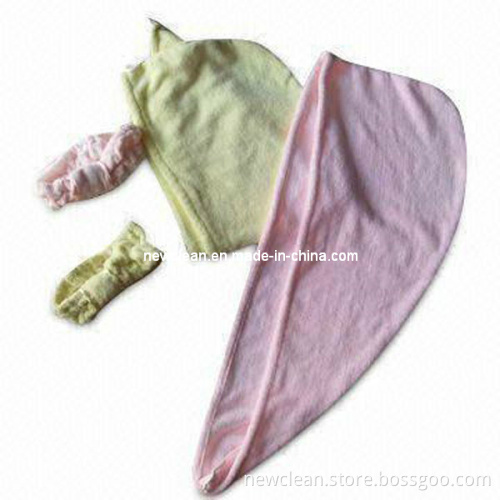 Microfiber Terry Turban Hair Wrap & Bath Towel